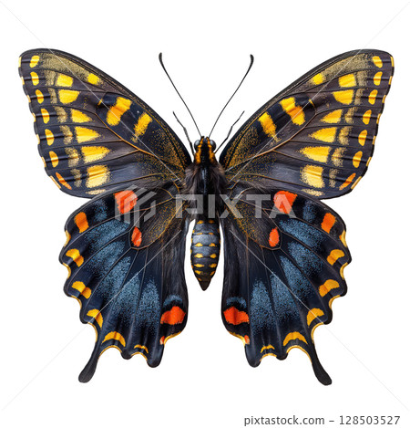 Tropical butterfly isolated on white background 128503527