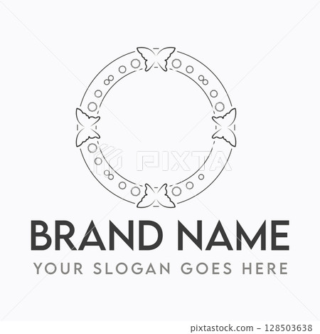 Elegant Butterfly Logo 128503638