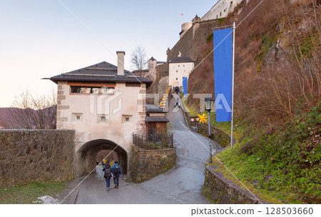 Path to Hohensalzburg Fortress, Salzburg, Austria 128503660