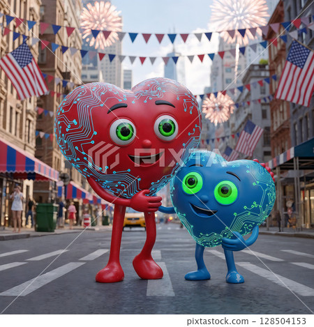 Hearts in love celebrating love 128504153