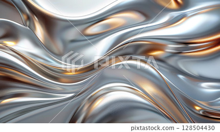 Metallic textures in abstract expression, crafting sophisticated backgrounds of sleek elegance 128504430