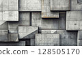 Abstract minimalist designs on cement block surfaces background 128505170