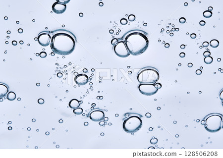 Beautiful swatch of shower gel on a blue background. View from below. Beautiful swatch of shower gel on a blue background. View from below. 128506208