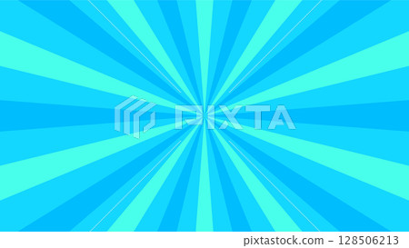 Retro blue sun rays on halftone bg. Pop art comic cartoon Retro blue sun rays on halftone bg. Pop art comic cartoon 128506213