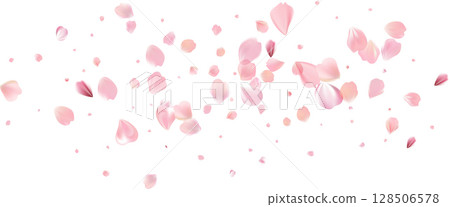 Tender spring pink flower flow. Delicate scent of woman perfume 128506578