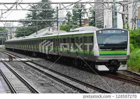 E233 series 6000 series Kura 028 train, Yokohama Line, Yamanote Freight Line, Tokyo General Rolling Stock Center 128507270