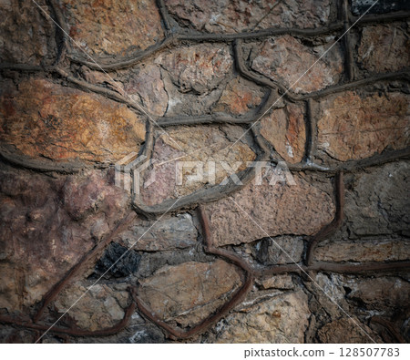 Wall with old stones, vintage, grunge style 128507783