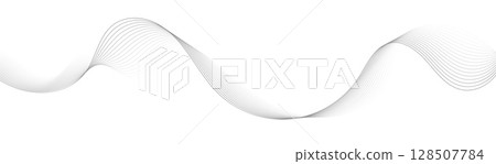 Abstract wave lines background, graphic thin curves design element, flow backdrop. Abstract wave lines background, graphic thin curves design element, flow backdrop. 128507784