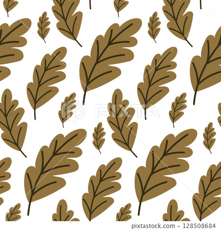 Leaves seamless pattern. Autumn botanical pattern. 128508684