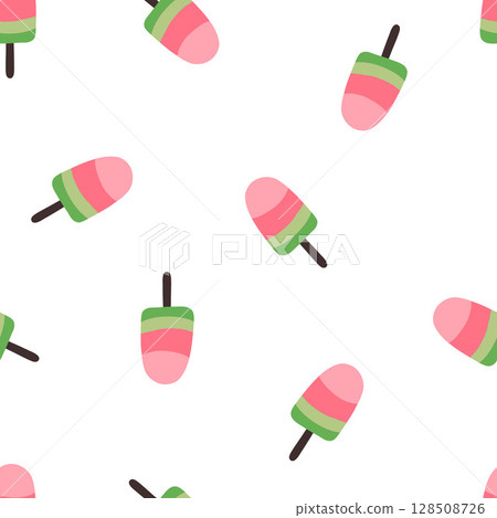 watermelon ice cream vector pattern watermelon ice cream vector pattern 128508726