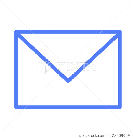 Simple blue email illustration letter envelope icon material Simple blue email illustration letter envelope icon material 128509009