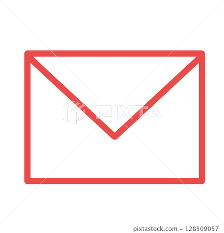 Simple red mail illustration letter envelope icon material Simple red mail illustration letter envelope icon material 128509057