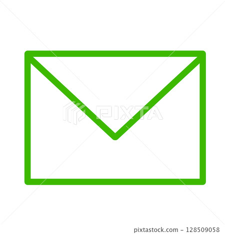 Simple green email illustration letter envelope icon material 128509058