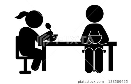 兒童進食象形圖 128509435