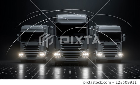 智慧交通網絡、網路物流視覺化 智慧交通網絡、網路物流視覺化 128509911