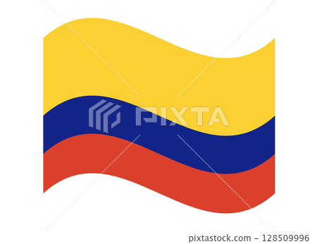 Illustration of Waving Colombia National Flag 128509996