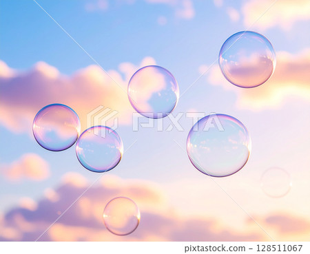 肥皂泡 天空 雲彩 128511067