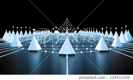 Water fountain show at night illuminated jets and dark background 128512309