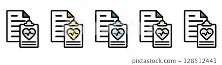 Illustration icon material set: File mark document file 205 Illustration icon material set: File mark document file 205 128512441