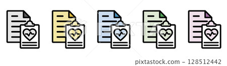 Illustration icon material set: File mark document file 206 Illustration icon material set: File mark document file 206 128512442