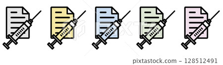 插圖圖示素材集：注射器標記文件檔255 128512491