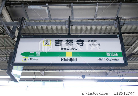Kichijoji Station / Station sign / Kichijoji Minamicho, Musashino City, Tokyo 128512744