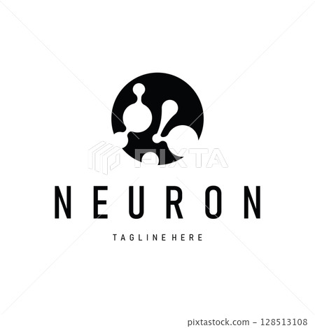 minimalist neuron logo design with cell silhouette dna neuron atom illustration symbol template minimalist neuron logo design with cell silhouette dna neuron atom illustration symbol template 128513108