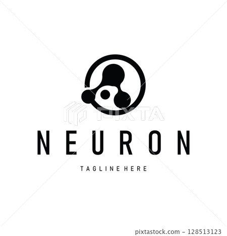minimalist neuron logo design with cell silhouette dna neuron atom illustration symbol template minimalist neuron logo design with cell silhouette dna neuron atom illustration symbol template 128513123
