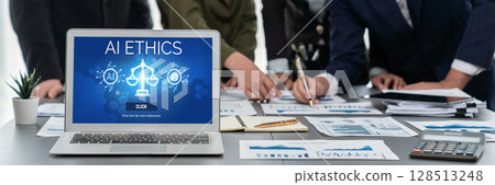 AI ethics responsibility standard law and rules on computer screen brisk AI ethics responsibility standard law and rules on computer screen brisk 128513248