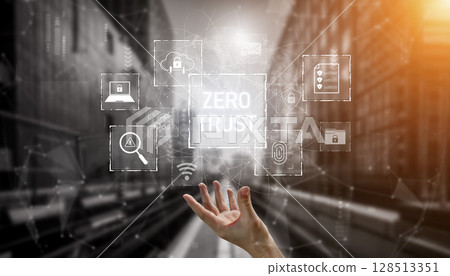 Zero trust cybersecurity model and data protection Vouch 128513351
