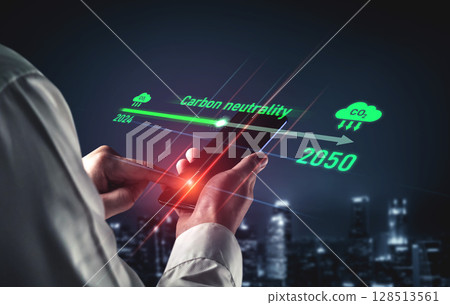 Carbon neutrality timeline from 2024 to 2050 goal Vouch 128513561