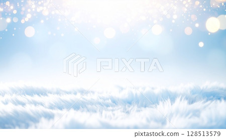 Soft pastel blue fur and a soft light blur background 128513579