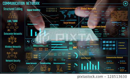 Data Center Network Monitoring Dashboard for Performance Insights Thunk 128513630