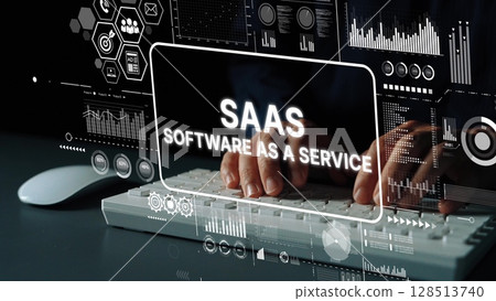 Modern Business Technology Concept with Digital Interface for Software as a Service and Cloud Solutions. Asymptotic smart data analytic Modern Business Technology Concept with Digital Interface for Software as a Service and Cloud Solutions. Asymptotic smart data analytic 128513740