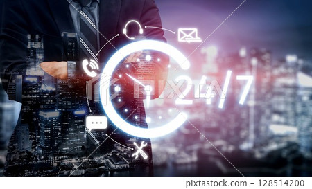 24-hour Customer Service Team Assisting with Client Support Muxer 128514200
