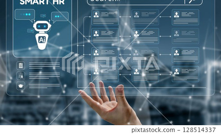 Smart HR Technology for Digital Recruitment and Workforce Management Muxer 128514337