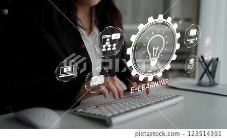 Online Education System for Remote Learning and Virtual Study Muxer 128514391