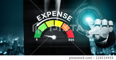 AI-assisted expense monitoring dashboard showing spending pattern Vouch 128514459