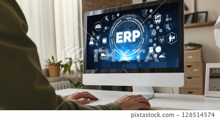 ERP enterprise resource planning software for brisk business 128514574