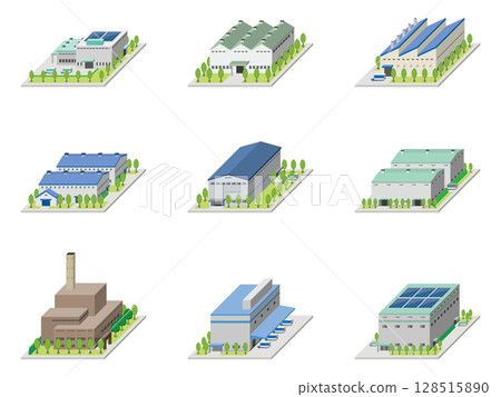 Three-dimensional illustration of a building. 128515890
