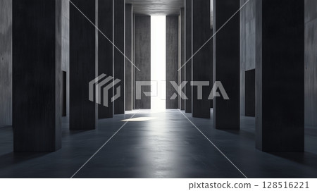 Architecture black cement wall high exterior modern building with blue sky Architecture black cement wall high exterior modern building with blue sky 128516221