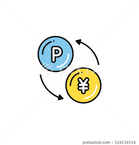 積分交換的簡單向量圖示說明 128516528