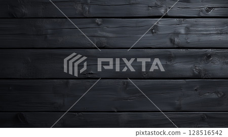 Wooden textured black planks board wall pattern hardwood rustic background 128516542