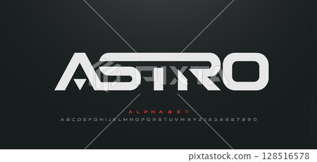 Abstract sport modern alphabet logo font. Typography bold typeface design for sport, technology, fashion, digital, future creative logos fonts. vector illustration 128516578