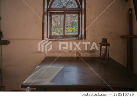 Photographing the interior of the Former Nagahama Station building, a valuable historical site open to the public in Nagahama City, Shiga Prefecture. 128516789