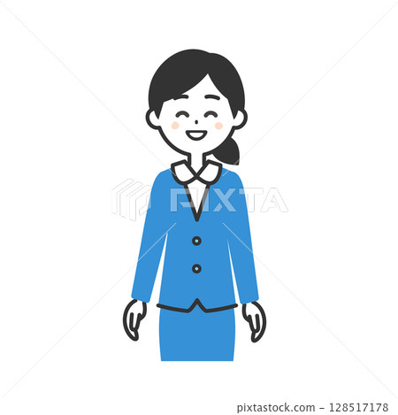 一位穿著西裝大笑的女人的插圖 128517178
