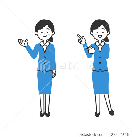 一個穿西裝的女人的插圖 一個穿西裝的女人的插圖 128517246