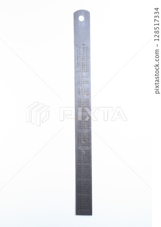 metal ruler isolated on white background, object for education metal ruler isolated on white background, object for education 128517334
