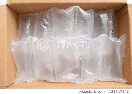 shockproof in brown paper box, recycle material 128517342