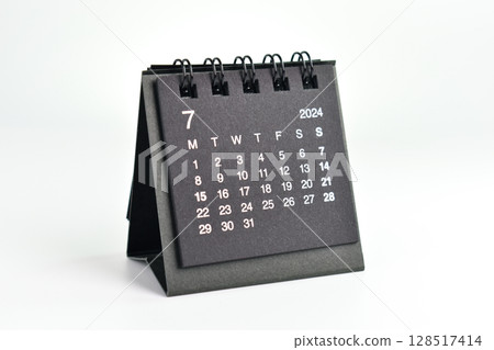 black 2024 calendar isolated on white background black 2024 calendar isolated on white background 128517414